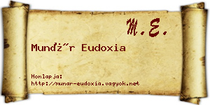 Munár Eudoxia névjegykártya